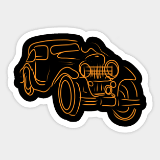 Car lines retro Sticker